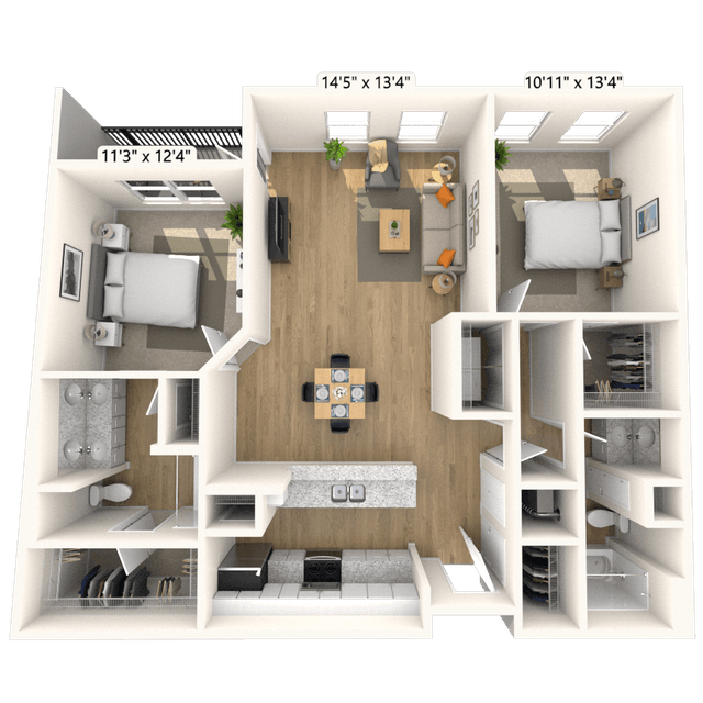 Floorplan image of unit 3102P3