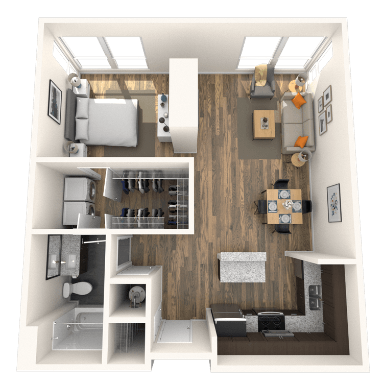 Floorplan image of unit 4305