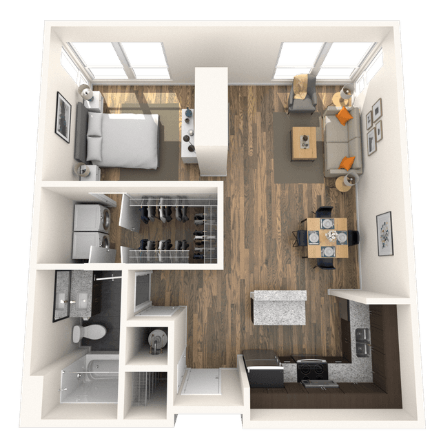 Floorplan image of unit 3405