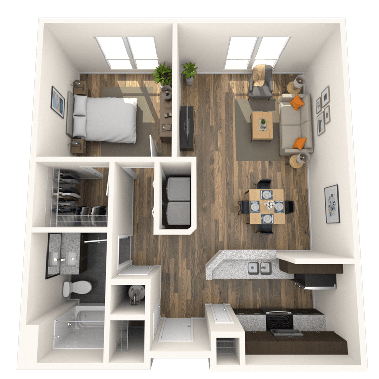 Floorplan image of unit 3205