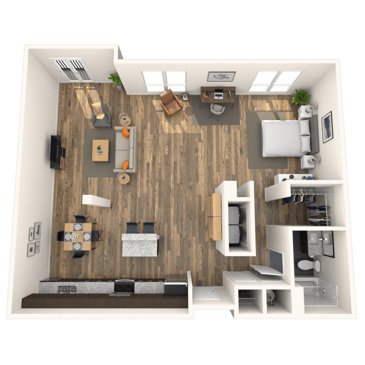 Floorplan image of unit 2404
