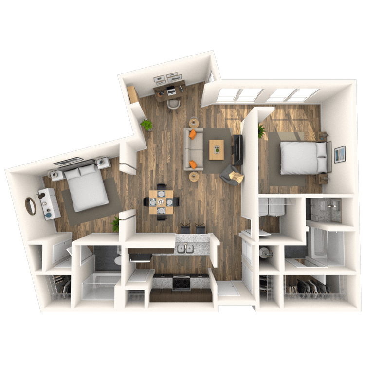 Floorplan image of unit 4007