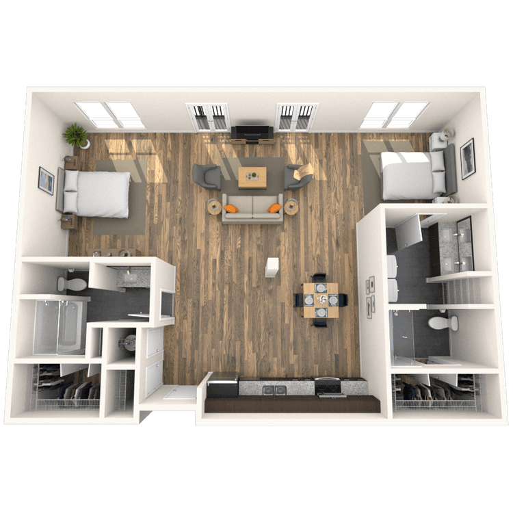 Floorplan image of unit 3108