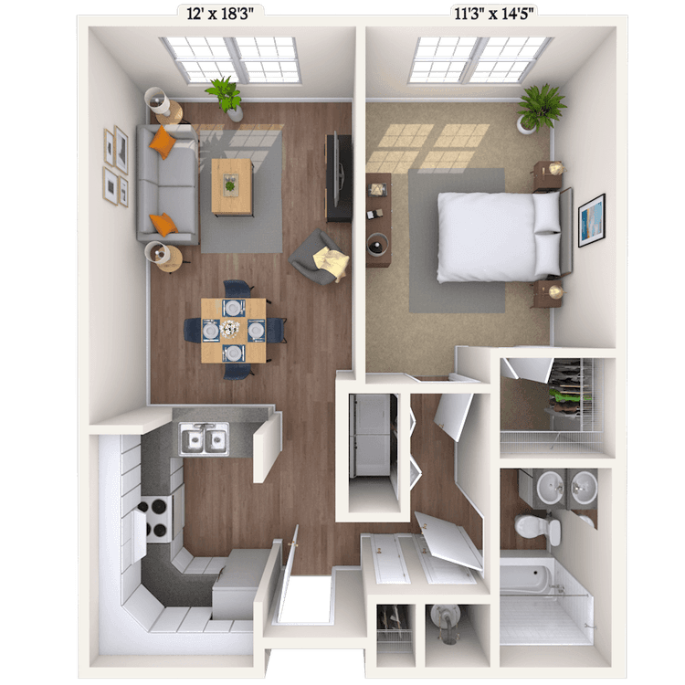 Floorplan image of unit 1216