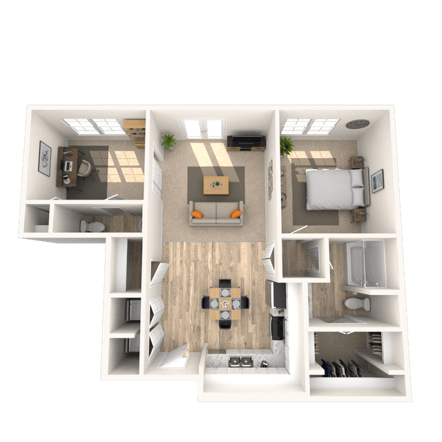 Floorplan image of unit 2301