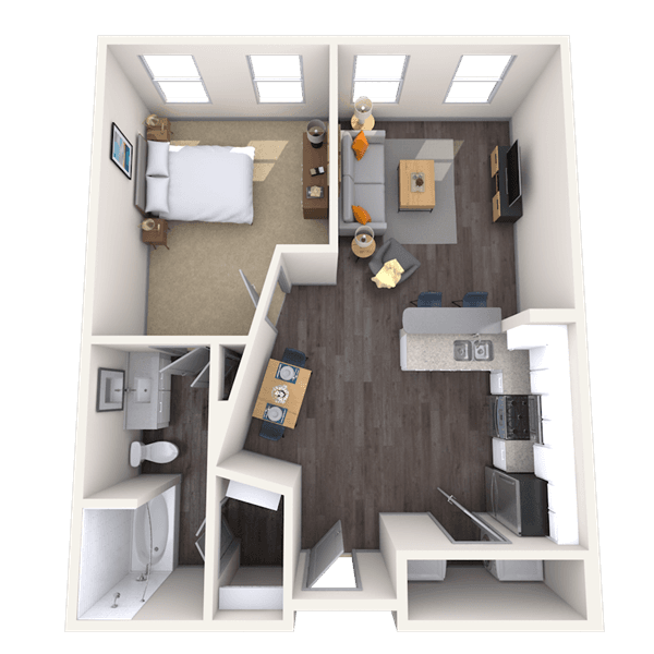Floorplan image of unit 1205