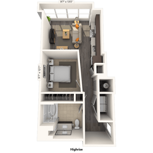 Floorplan image of unit 1003