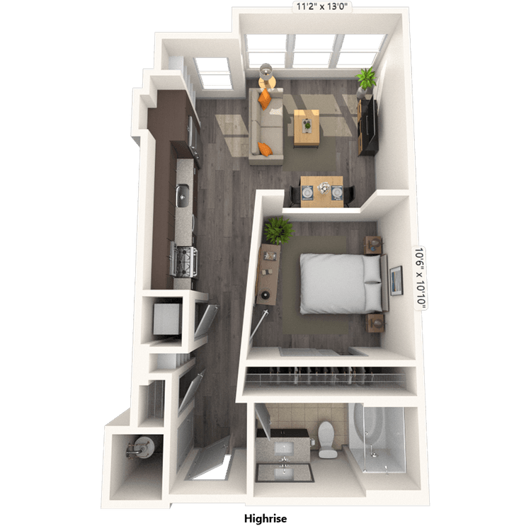 Floorplan image of unit 1006