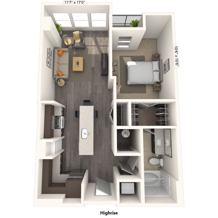 Floorplan image of unit 1009