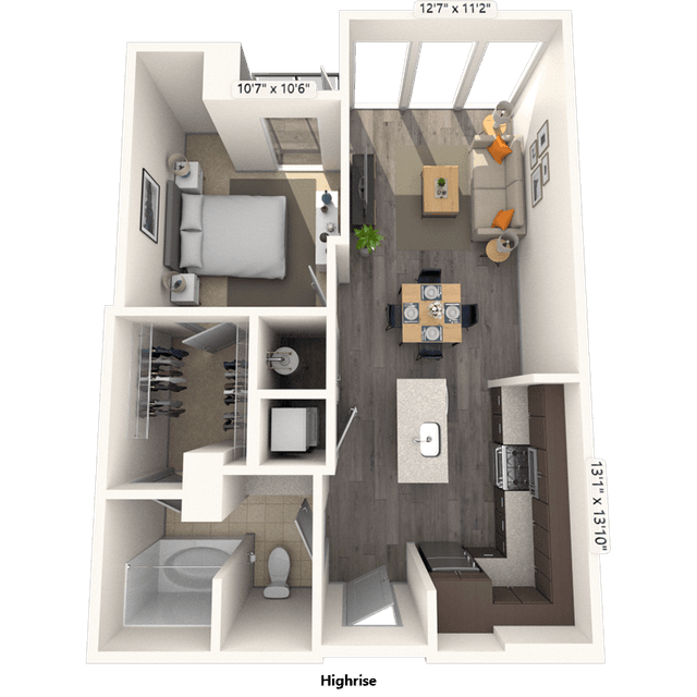 Floorplan image of unit 2415