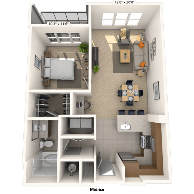 Floorplan image of unit 550