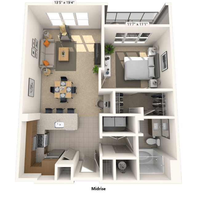 Floorplan image of unit 620