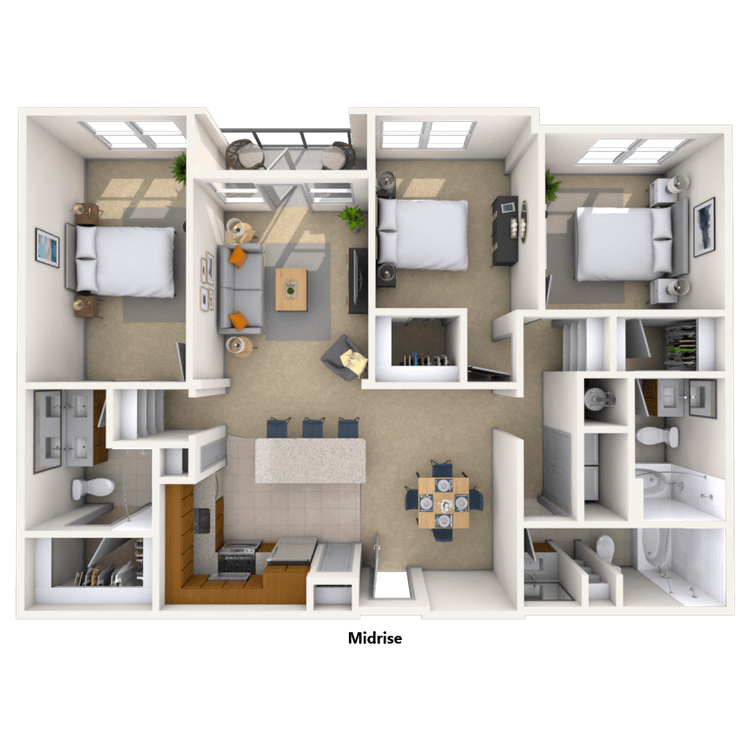 Floorplan image of unit 437