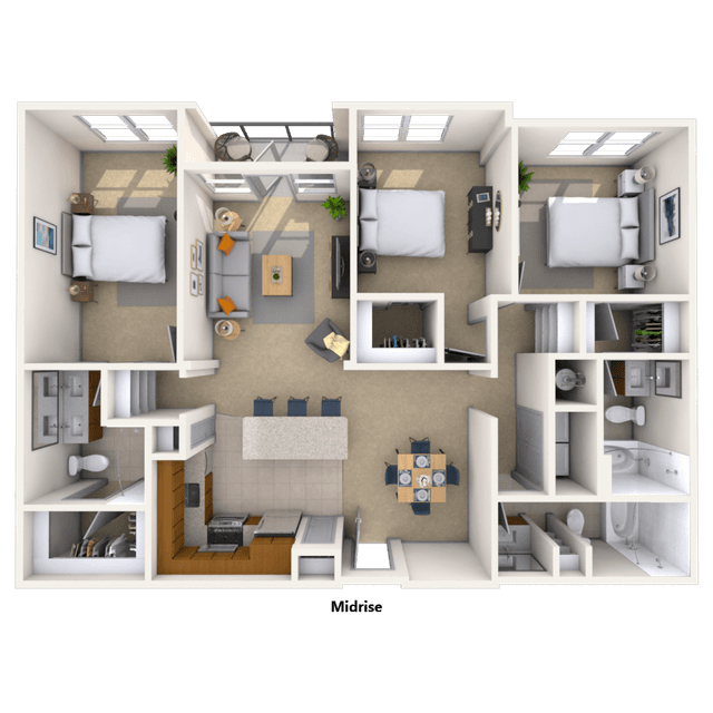 Floorplan image of unit 637
