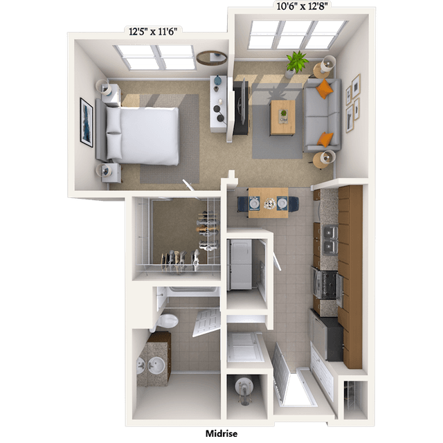 Floorplan image of unit 419