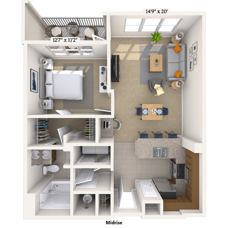 Floorplan image of unit 533
