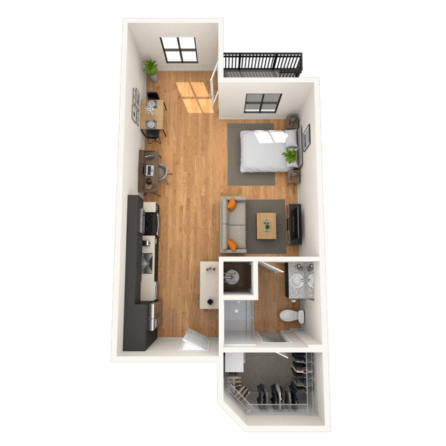 Floorplan image of unit 212