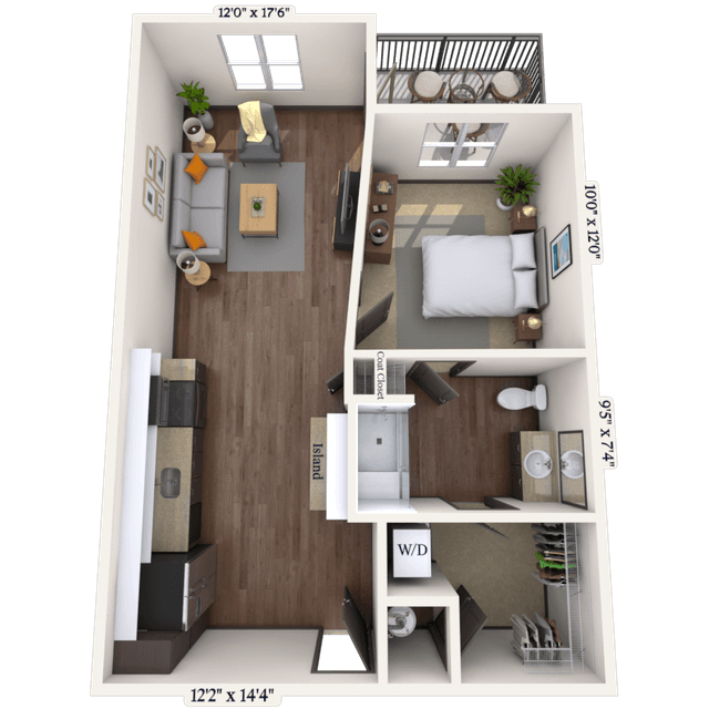 Floorplan image of unit 425