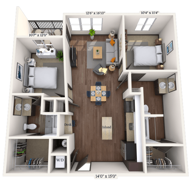 Floorplan image of unit 272