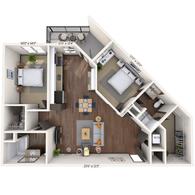 Floorplan image of unit 276
