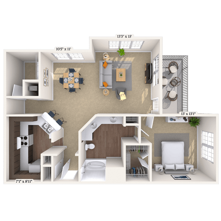 Floorplan image of unit 602