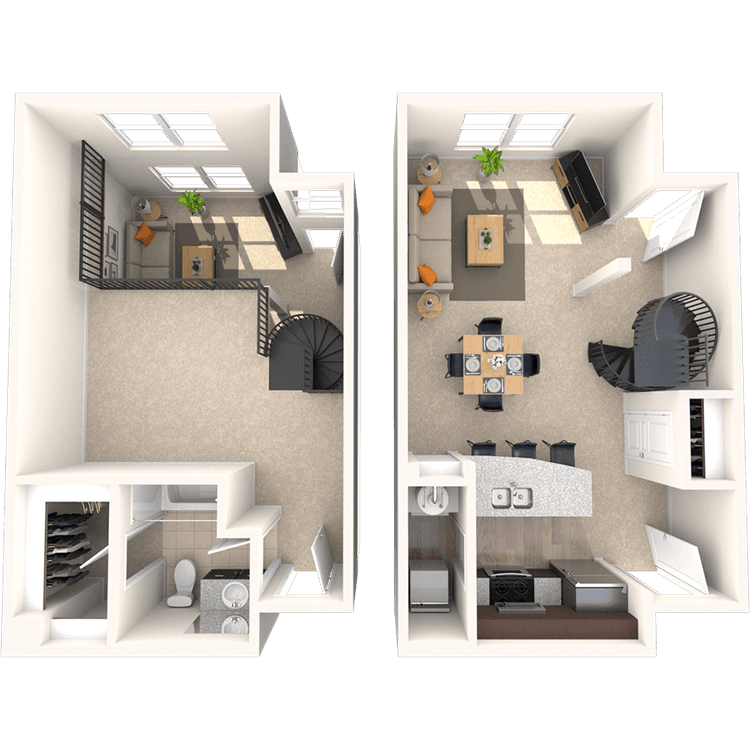 Floorplan image of unit 128