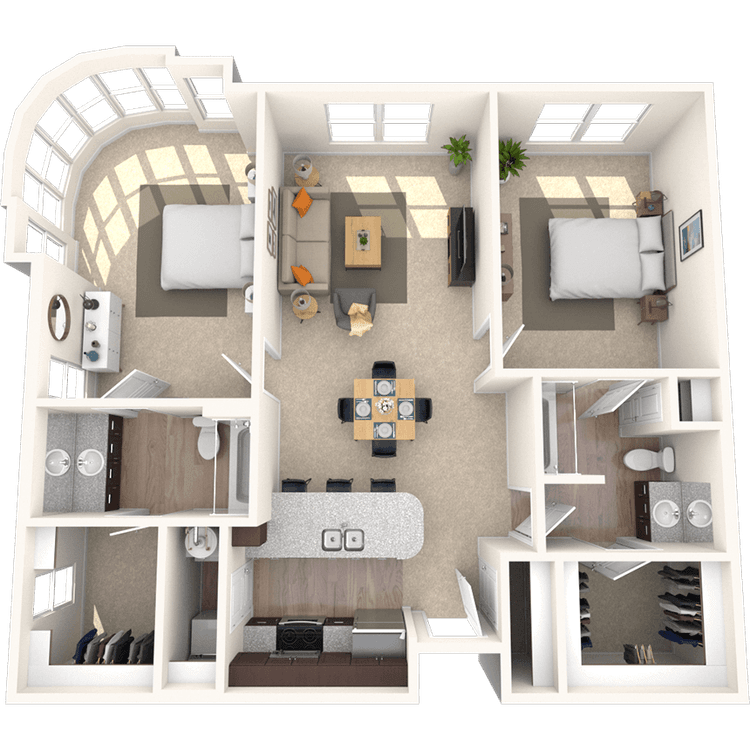 Floorplan image of unit 2401