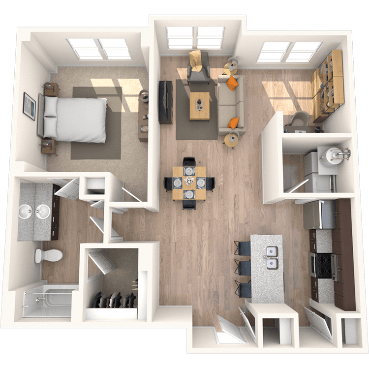 Floorplan image of unit 3222