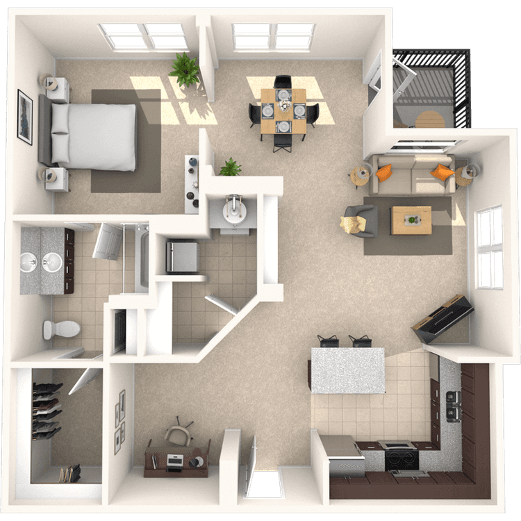 Floorplan image of unit 3518
