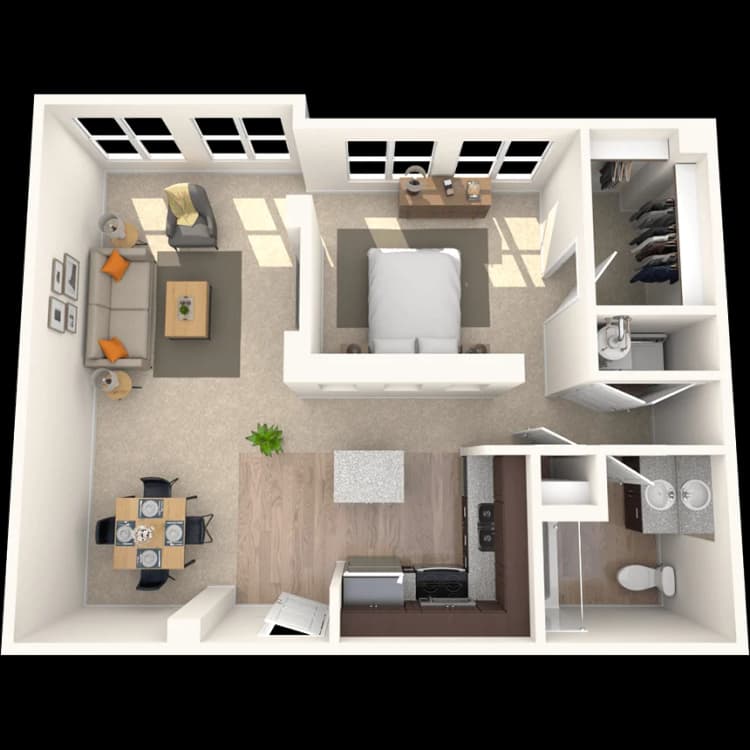 Floorplan image of unit 3611