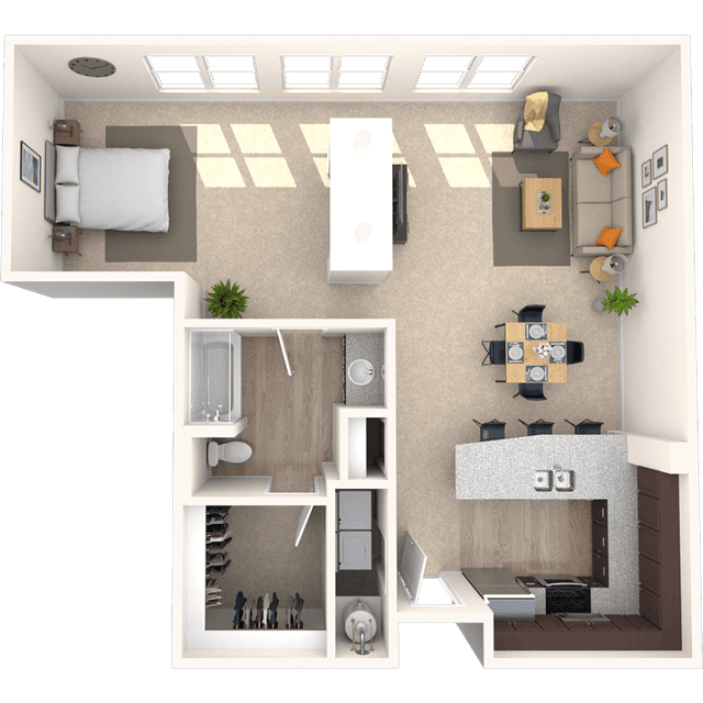 Floorplan image of unit 4308