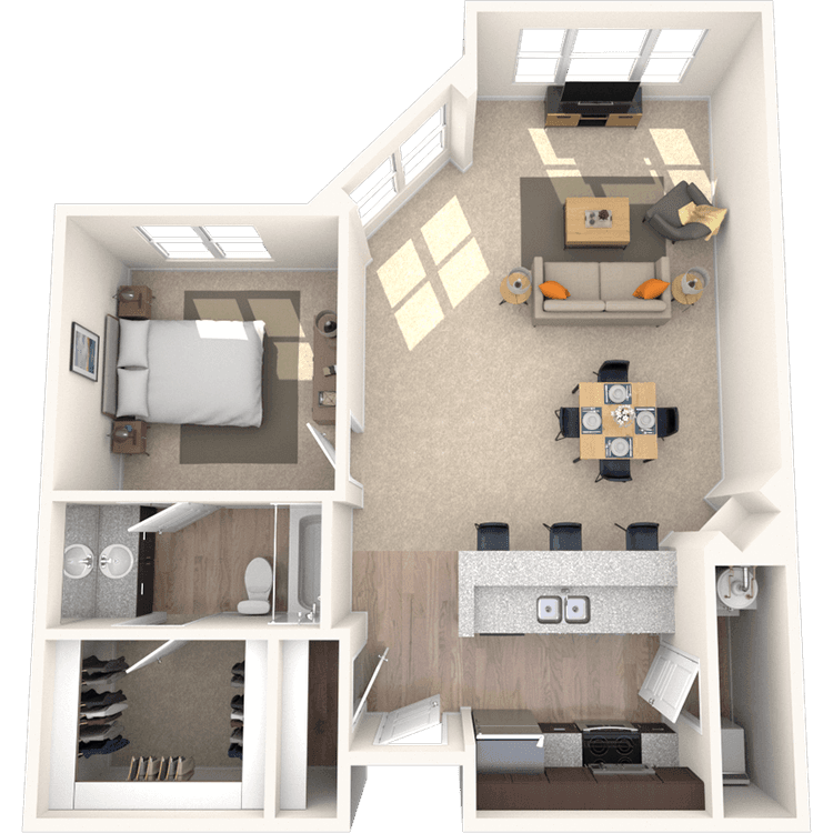 Floorplan image of unit 437