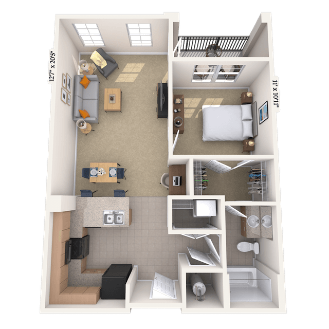 Floorplan image of unit I 1413