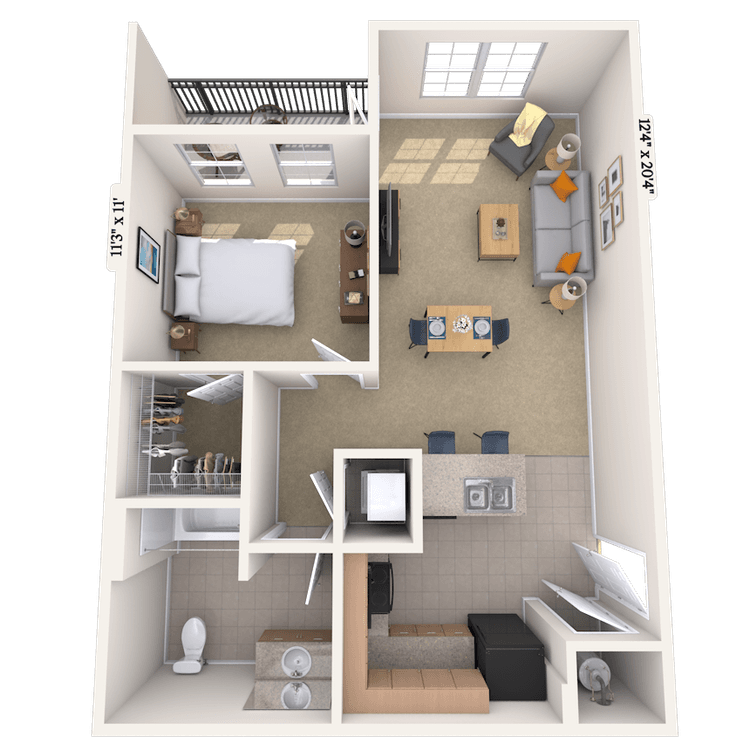 Floorplan image of unit I 3113