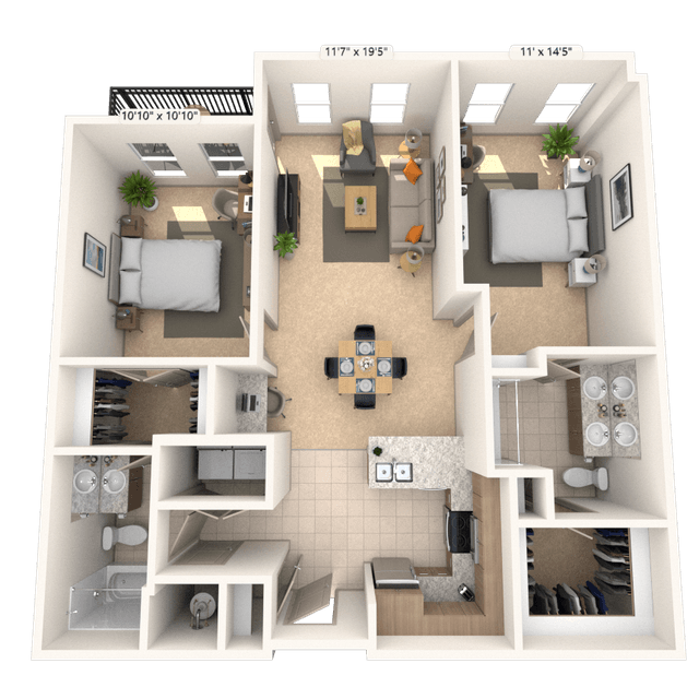 Floorplan image of unit I 2308