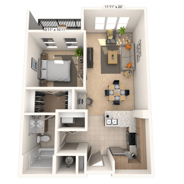 Floorplan image of unit I 2318