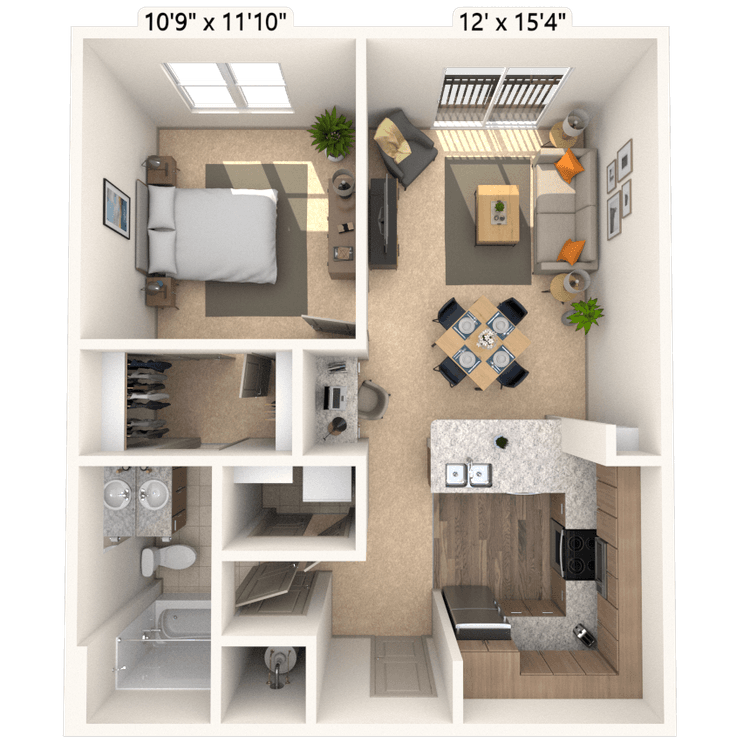 Floorplan image of unit 14304