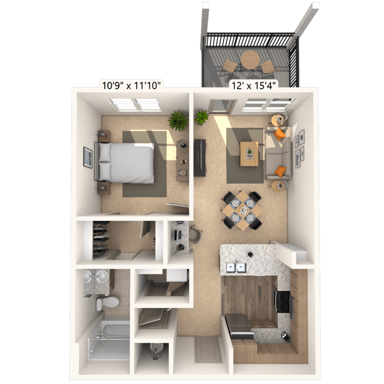 Floorplan image of unit 17109