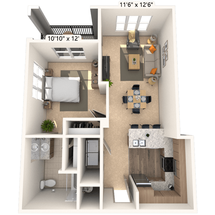 Floorplan image of unit 12101