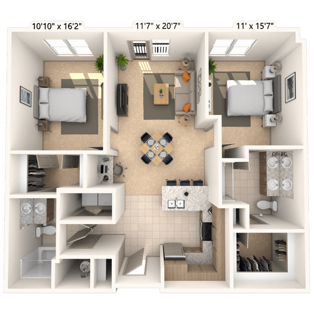 Floorplan image of unit I 1421