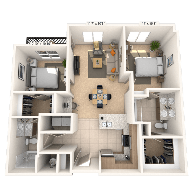 Floorplan image of unit I 1207