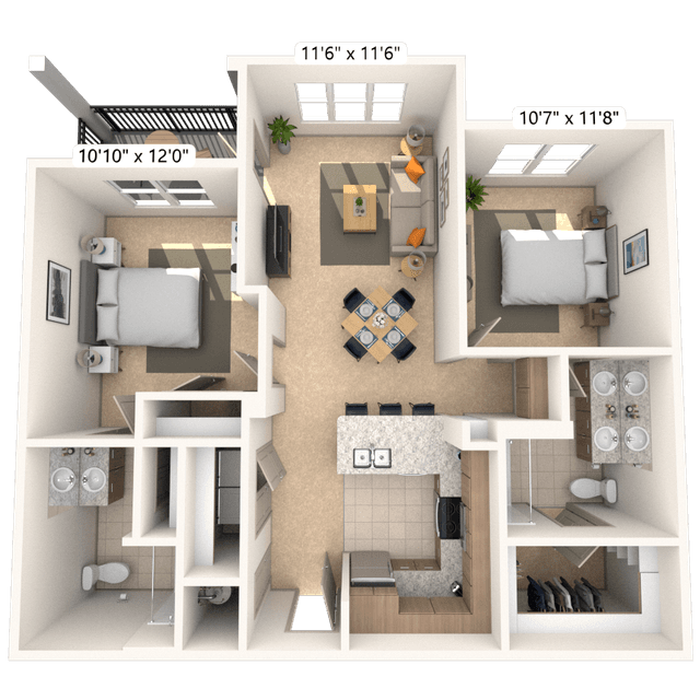 Floorplan image of unit 16014
