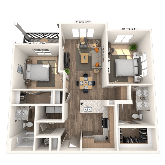 Floorplan image of unit 12303