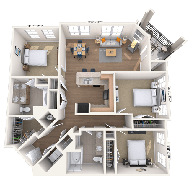 Floorplan image of unit 11109