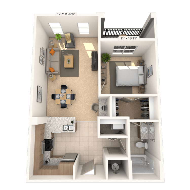 Floorplan image of unit I 8221