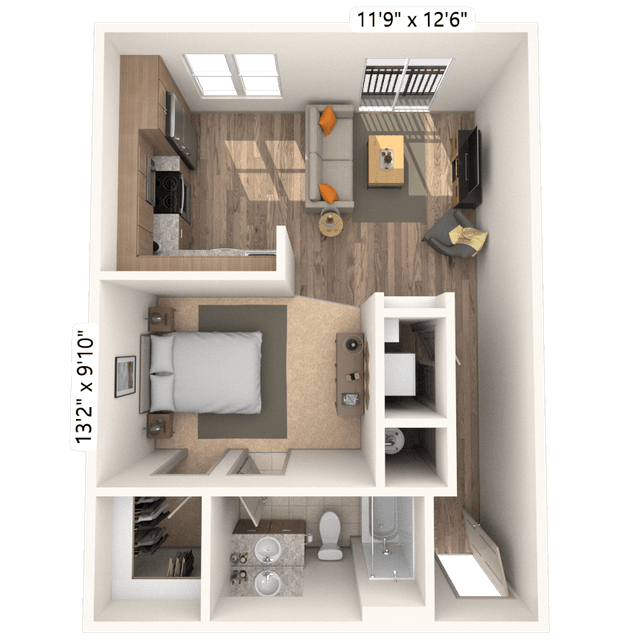 Floorplan image of unit 18204