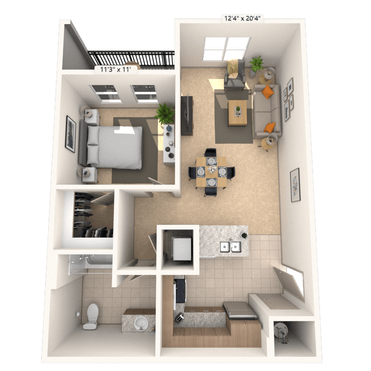 Floorplan image of unit I 4204