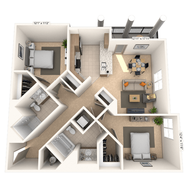 Floorplan image of unit I 9001