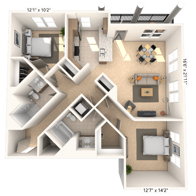 Floorplan image of unit I 8116