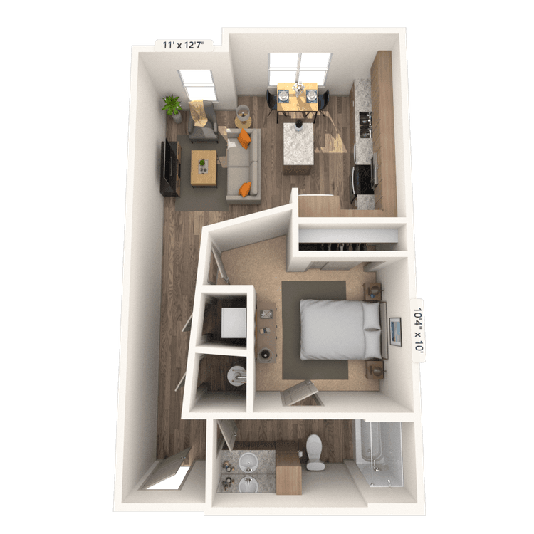 Floorplan image of unit 2314